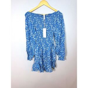 Cool Change‎ Stevie Dress Vanilla Meadow/Cobalt Blue XS NWT